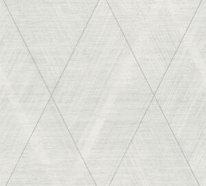 A.S. Création | Vliesová tapeta na zeď THE BOS 38824-3 | 0,53 x 10,05 m | bílá, metalická, šedá