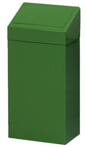 Kovový odpadkový koš na tříděný odpad, objem 50 l, zelený