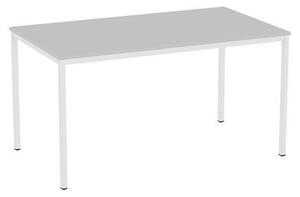 Jídelní stůl Versys s bílým podnožím RAL 9003, 120 x 80 x 74,3 cm, buk
