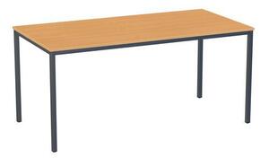 Jídelní stůl Versys s podnožím antracit RAL 7016, 160 x 80 x 74,3 cm, buk