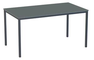 Jídelní stůl Versys s podnožím antracit RAL 7016, 140 x 80 x 74,3 cm, tmavě šedý