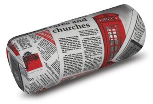 Válec Ema - průměr 15 x 35 cm noviny červené