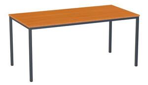 Jídelní stůl Versys s podnožím antracit RAL 7016, 160 x 80 x 74,3 cm, třešeň