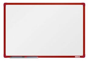 Bílá magnetická tabule boardOK, 90 x 60 cm, červená