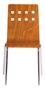 Dřevěná jídelní židle Nela Chrome, třešeň