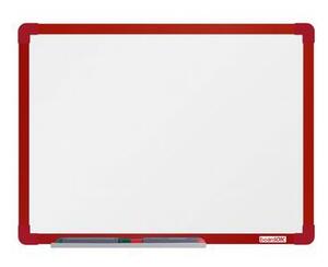 Bílá magnetická tabule boardOK, 60 x 45 cm, červená