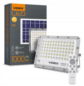 VIDEX LED solární pouliční lampa 50W s dálkovým ovládáním - neutrální bílá