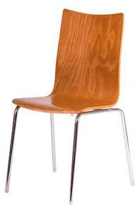 Dřevěná jídelní židle Rita Chrome, třešeň