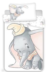 Jerry Fabrics Dětské bavlněné povlečení do postýlky Dumbo grey baby, 100 x 135 cm, 40 x 60 cm