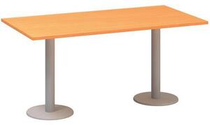 Alfa Office Konferenční stůl Alfa 400 s šedým podnožím, 160 x 80 x 74,2 cm, dezén buk Bavaria