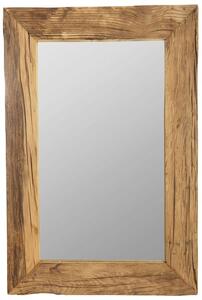 House Doctor Hnědé masivní nástěnné zrcadlo Pure 90 x 60 cm