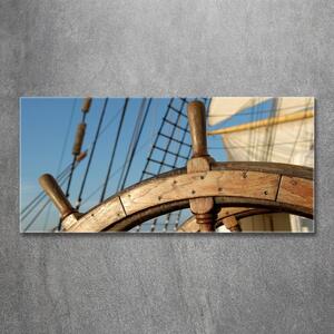 Foto obraz skleněný horizontální Kormidlo na jachtě osh-24585214