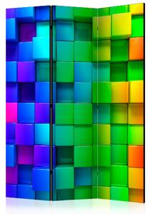Artgeist Paraván - Colourful Cubes [Room Dividers] Size: 135x172