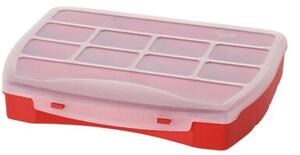 Storage Solutions Plastový organizér s 12 přihrádkami, 21 x 20 cm Barva: Červená