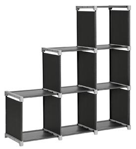 SONGMICS Modulární knihovna - černá - 110x32x106 cm
