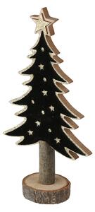 Altom Dřevěný vánoční stromeček, černý, 25 cm