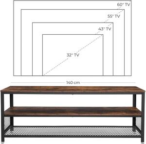 VASAGLE TV stolek Industry - 140x40x51,5 cm