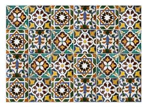 Samolepicí kuchyňský panel Crearreda KP Green Tiles 67210 Ornamentální dlaždičky