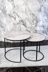 Konferenční stolek Mramor Grey Set 60/45 Barva: Černý
