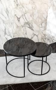 Konferenční stolek žula Nero Set 60/45 Barva: Černý