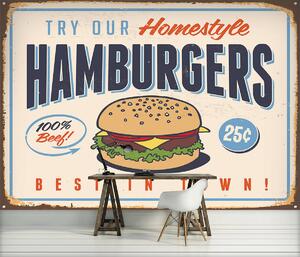 Fototapeta - Rychlé občerstvení - Nejlepší Hamburgery (254x184 cm)