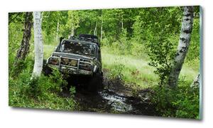 Foto-obraz fotografie na skle Jeep v lese osh-4134018