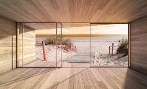 Fototapeta - Pohled na vstupní cestu na pláž (152,5x104 cm)