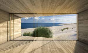 Fototapeta - Výhled na oceán a pláž (152,5x104 cm)