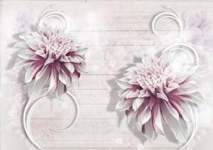 Fototapeta - Růžové květy (254x184 cm)