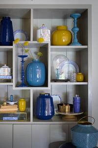Pip studio kovová váza 36 cm, modrá