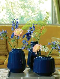 Pip studio kovová váza 29 cm, modrá