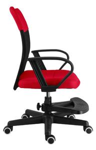 Dětská židle na kolečkách TIMMY II s podnožkou — látka, více barev červená