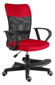 Dětská židle na kolečkách TIMMY II s podnožkou — látka, více barev červená