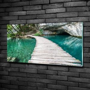 Foto obraz sklo tvrzené Plitvická jezera osh-44743153