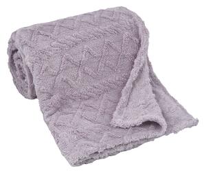 Mikroflanelová deka MODA lila 150x200 cm abstrakce;geometrické tvary;zimní;vánoční