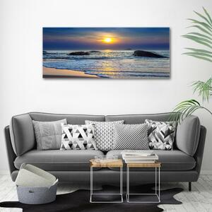Foto obraz skleněný horizontální Západ slunce moře osh-47734929