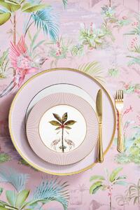 Pip Studio talíř La Majorelle růžový s volavkami, 21 cm