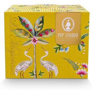 Pip Studio set 2 šálků s podšálky La Majorelle žlutý, 120 ml