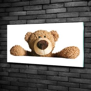 Fotoobraz skleněný na stěnu do obýváku Plyšový medvídek osh-48618838