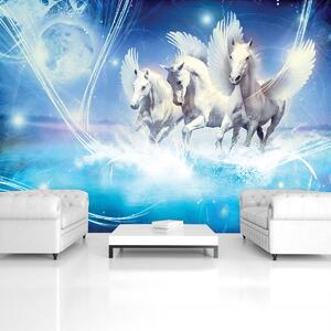 Fototapeta - Pegasus na modrém pozadí (152,5x104 cm)