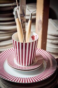 Pip Studio talíř Royal Stripes tmavě růžový, 12 cm