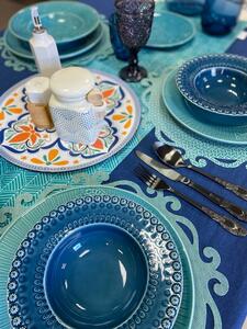 Bordallo Pinheiro Sada dezertních talířů Fantasy 4 kusů, tmavě modrá, kamenina, 22 cm