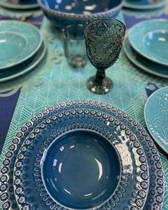 Bordallo Pinheiro Sada polévkových talířů Fantasy 4 kusů, tmavě modrá, kamenina, 21 cm