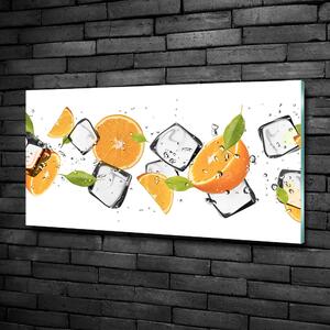 Foto obraz fotografie na skle Pomeranče s ledem osh-50150012