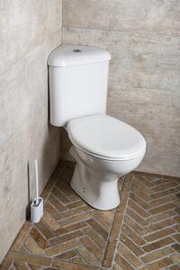 Sapho, CLIFTON Rohový WC kombi mísa s nádržkou včetně splachovací soupravy, bílá