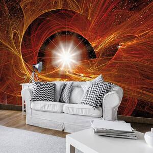 Fototapeta - Zlatá abstraktní Supernova (152,5x104 cm)