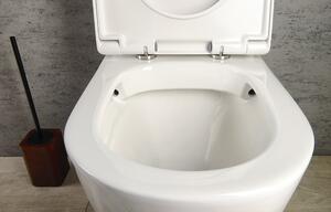 Sapho TURKU WC kombi zvýšené Rimless + sedátko Soft Close, spodní/zadní odpad, bílá
