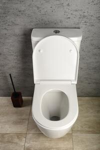 Sapho TURKU WC kombi zvýšené Rimless + sedátko Soft Close, spodní/zadní odpad, bílá