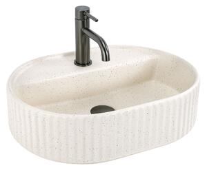 Rea Marcela Vanilla, umyvadlo na desku 500×355× 135 mm, béžová matná, REA-U3516