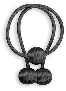Dekorační ozdobná spona na závěsy s magnetem MONZA černá Mybesthome 2 kusy v balení